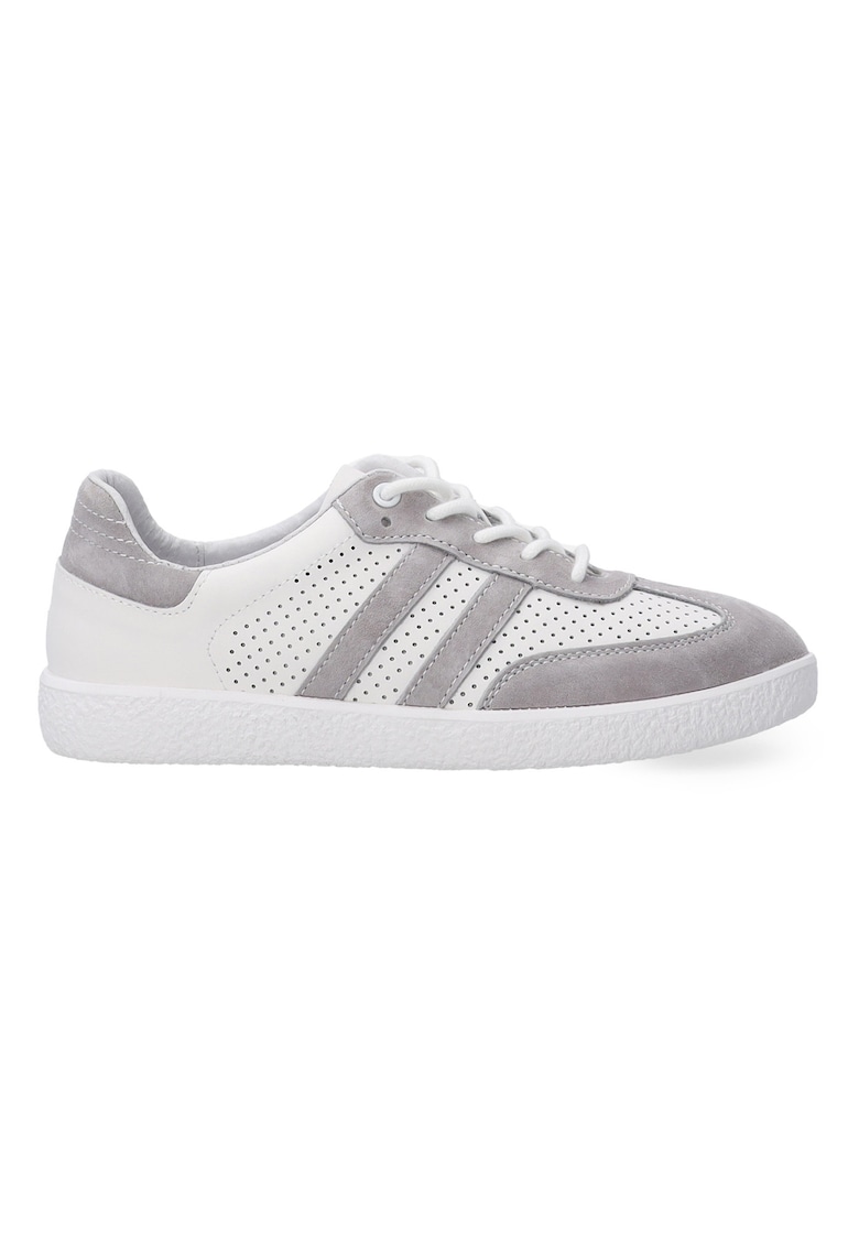 Pantofi sport cu insertii din piele intoarsa -