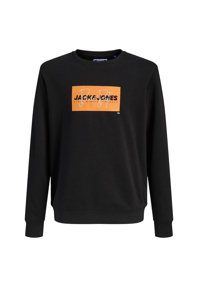 Bluza JACK &JONES Cole Print Sweat Crew JNR 54405 - Negru