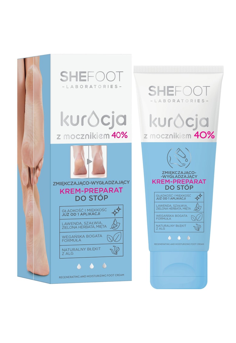 Crema picioare - She Cosmetics - SheFoot - Regenerare si hidratare intensa cu 40% uree - 75 ml