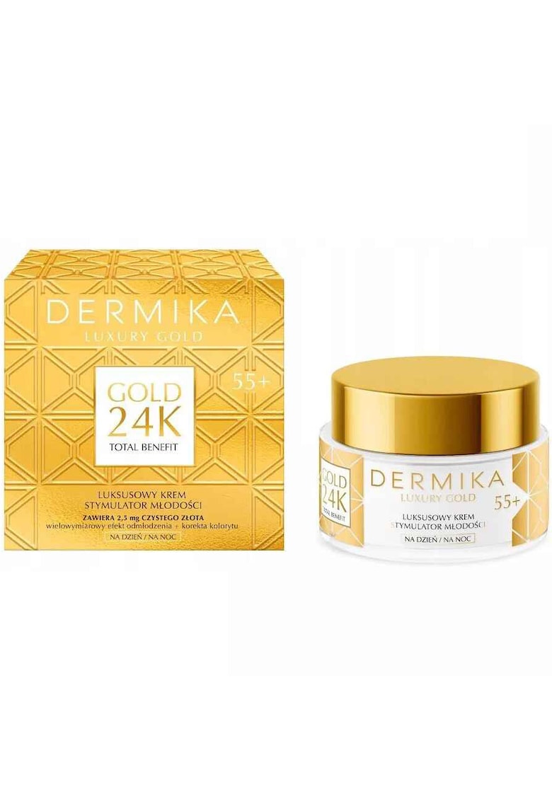 Crema Youth 55+ zi/noapte - Luxury Gold 24K - Stimulare regenerare - 50 ml