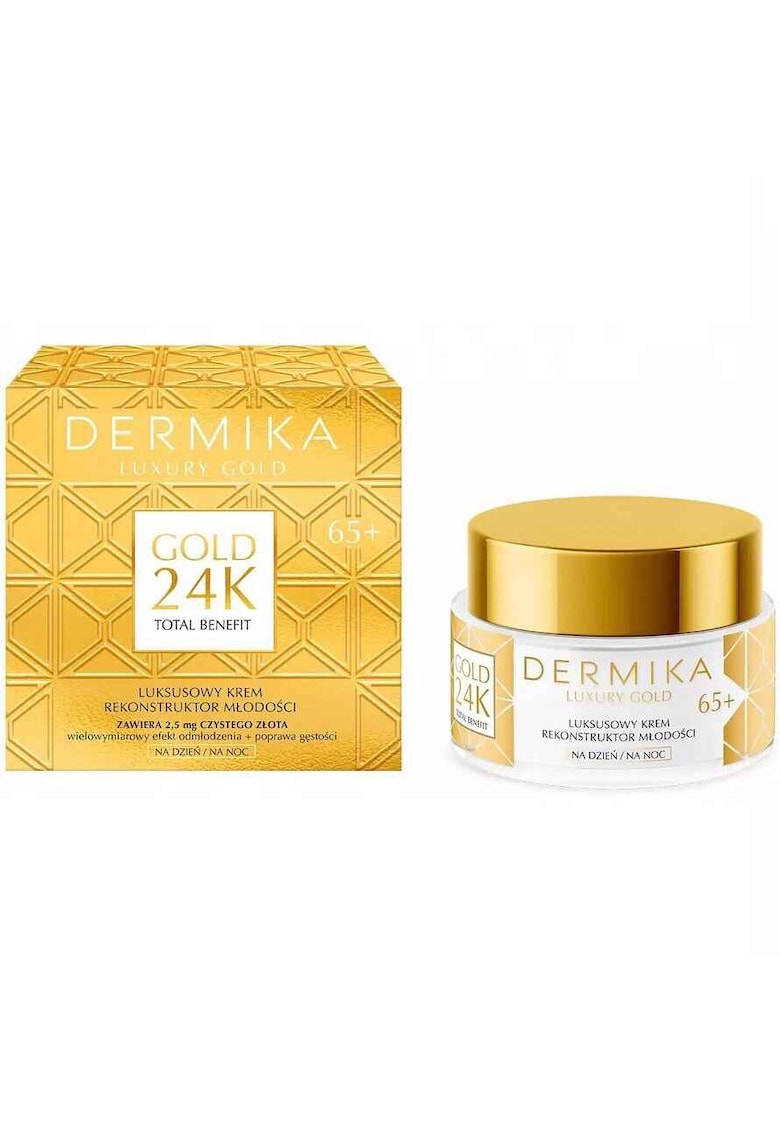 Crema Youth 65+ zi/noapte - Luxury Gold 24K - Reconstruire si fermitate - 50 ml