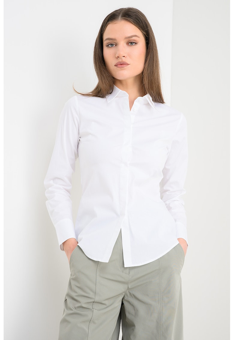 Camasa uni cambrata Mestre - Alb optic