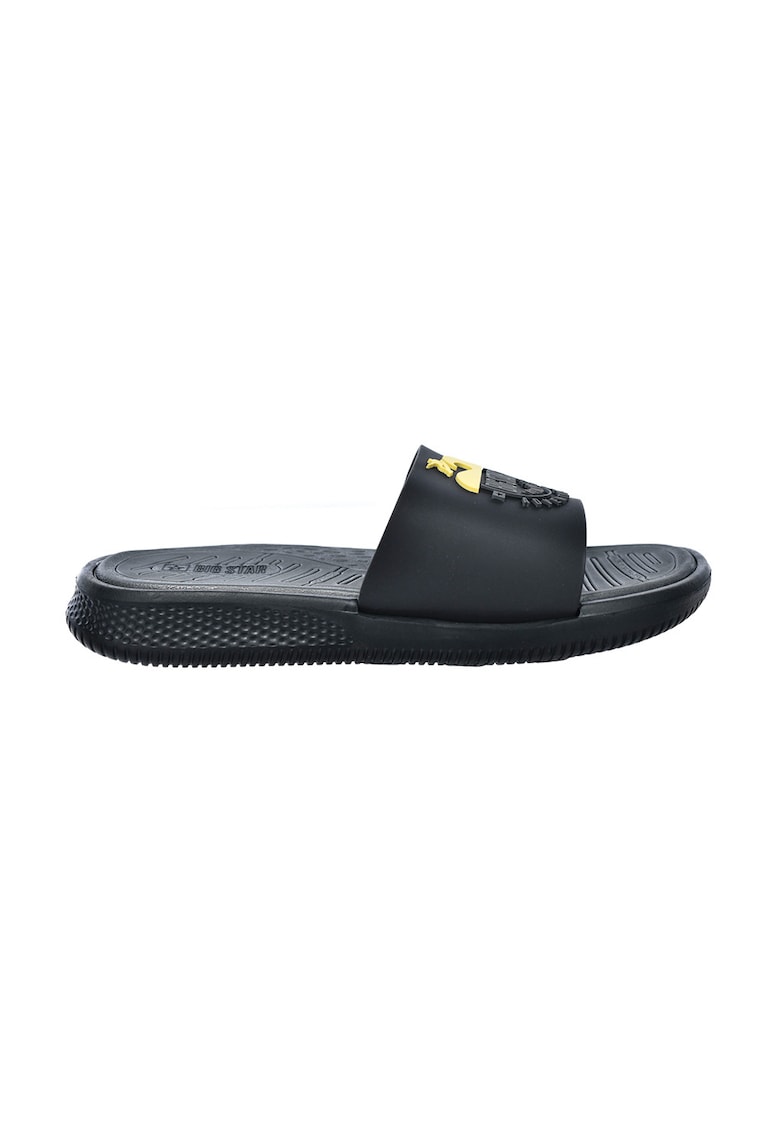 Papuci cu imprimeu logo - Negru/Galben