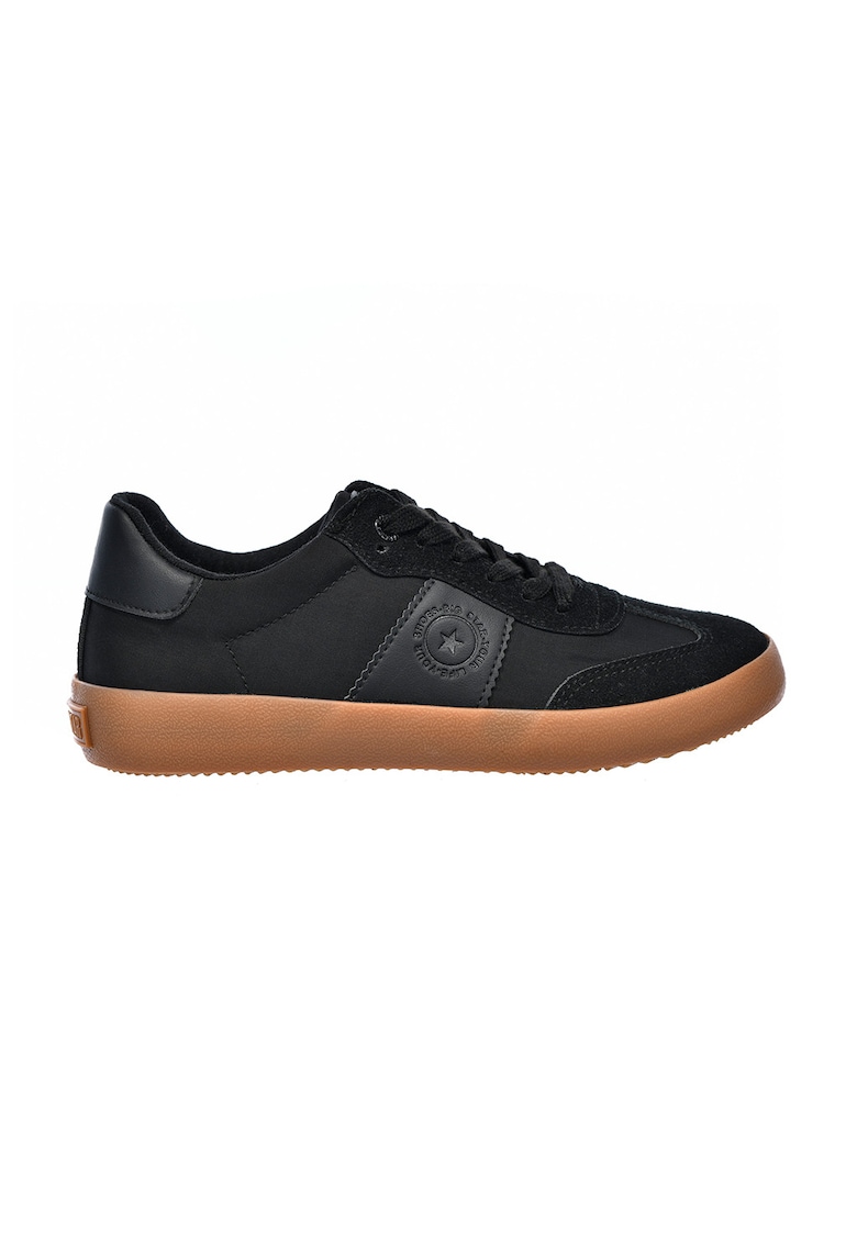 Pantofi sport low-cut din piele ecologica - Negru