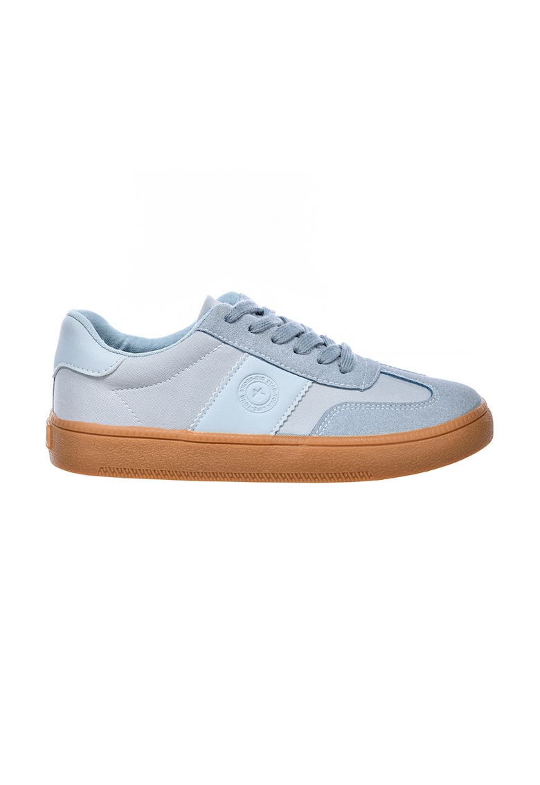 Pantofi sport low-cut cu detaliu logo - Albastru deschis