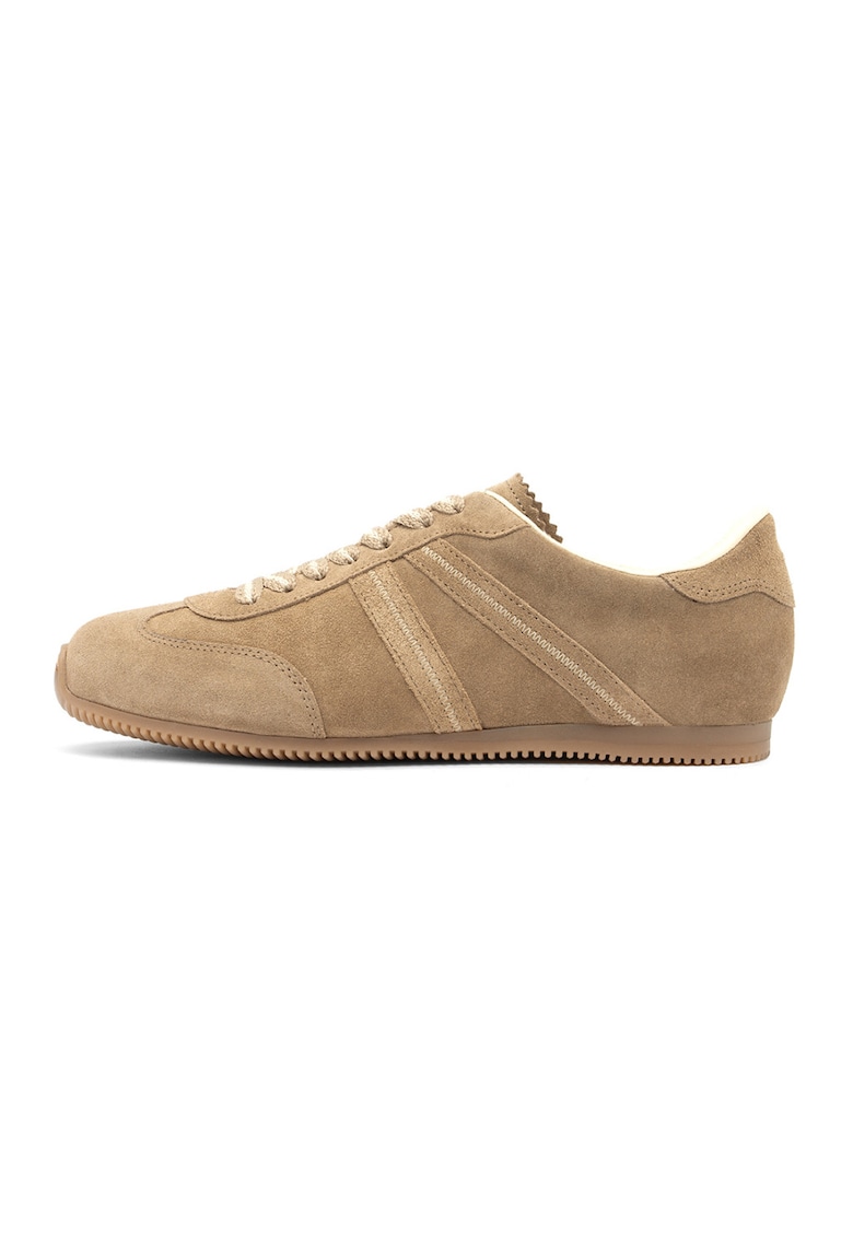 Pantofi sport low-cut din piele - Bej