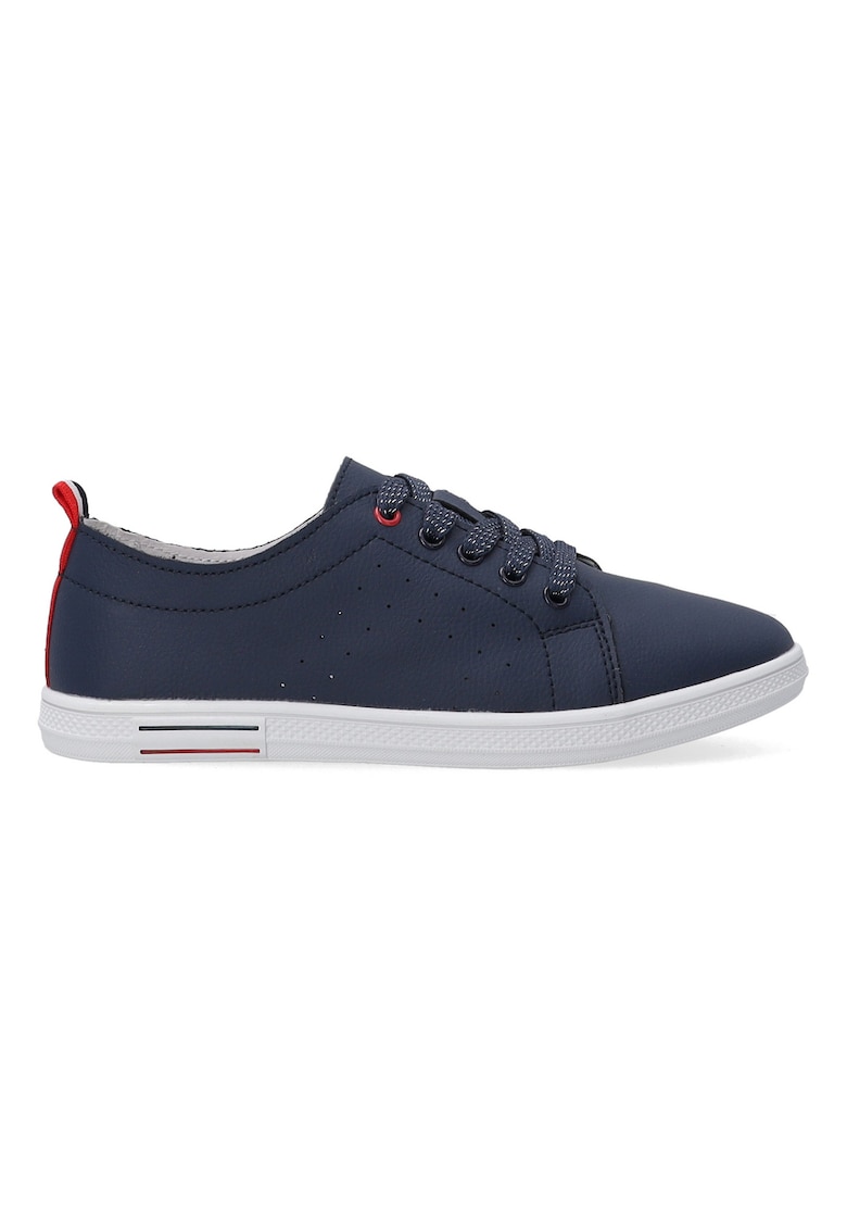 Pantofi sport din piele cu sireturi contrastante
