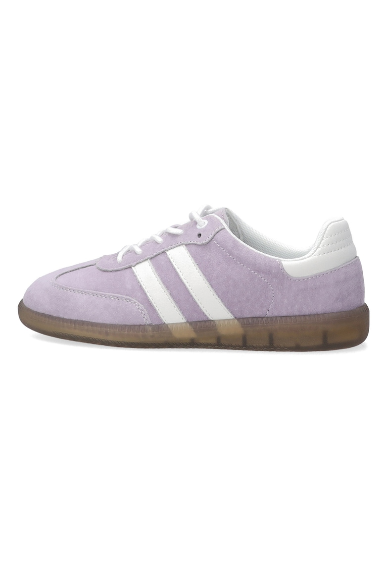 Pantofi sport din piele intoarsa cu dungi laterale
