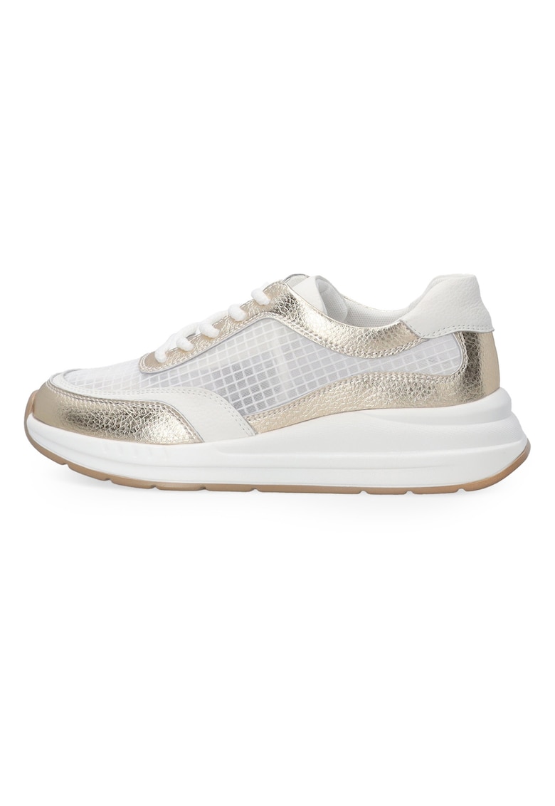 Pantofi sport din piele cu insertii de plasa