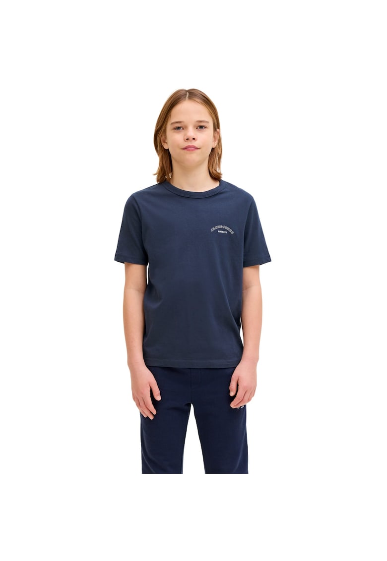 Tricou JACK &JONES College Logo Crew Neck JNR 54735 - Albastru inchis