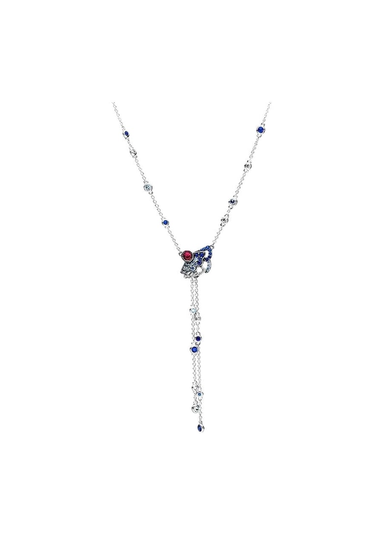 Colier tip evantai Cristal si Zirconiu din Argint 925 - 50cm