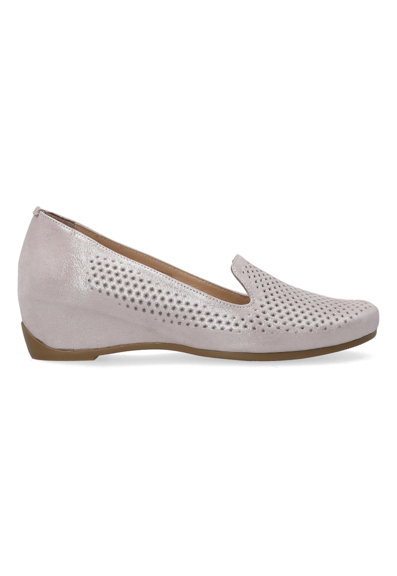 Pantofi cu talpa demi-wedge si aspect metalizat