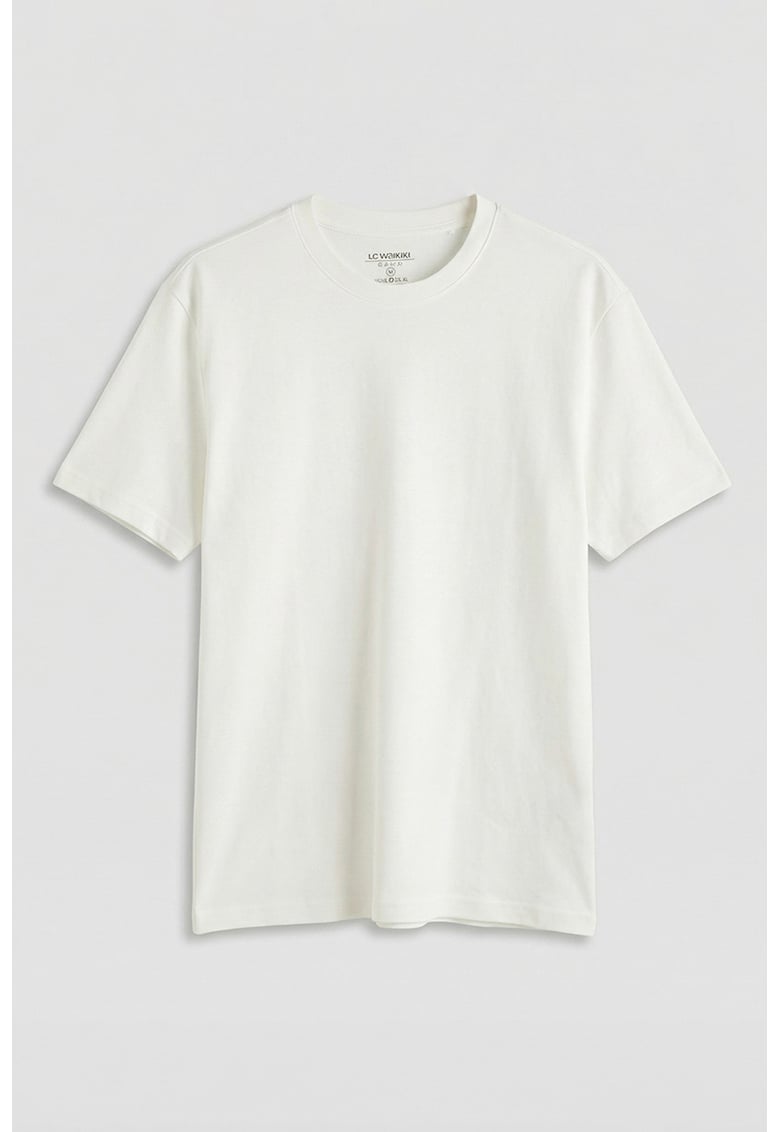 Tricou regular fit din bumbac - Alb fildes