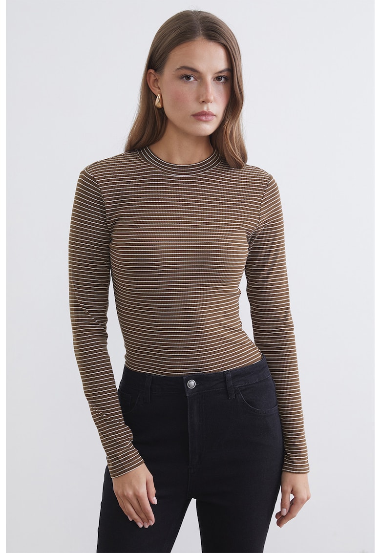 Bluza slim fit in dungi - Maro
