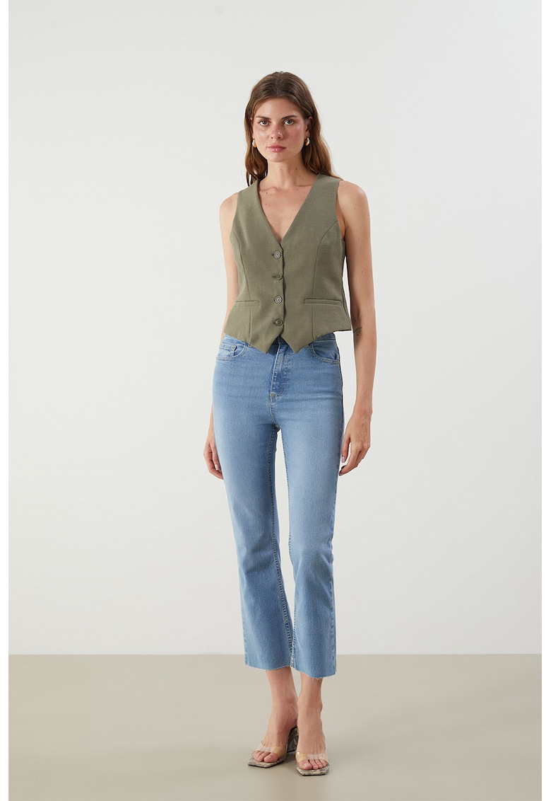 Blugi cu croiala kick-flare - Albastru deschis