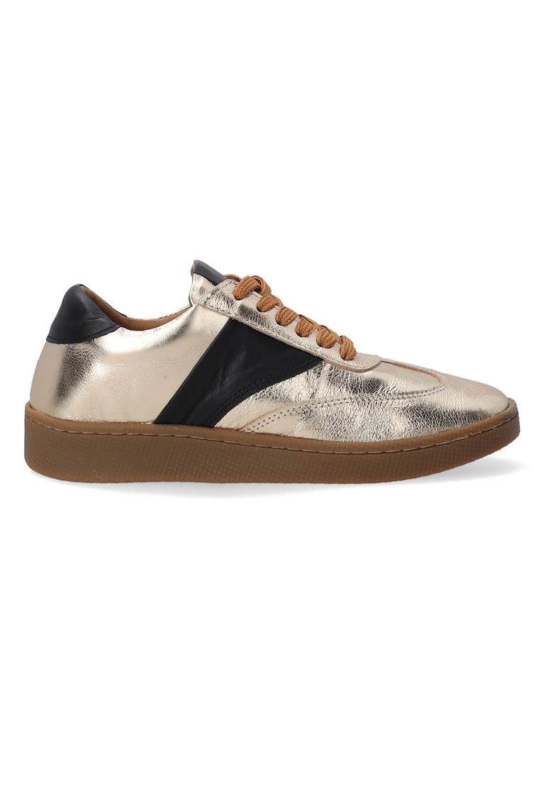 Pantofi sport din piele cu aspect metalic