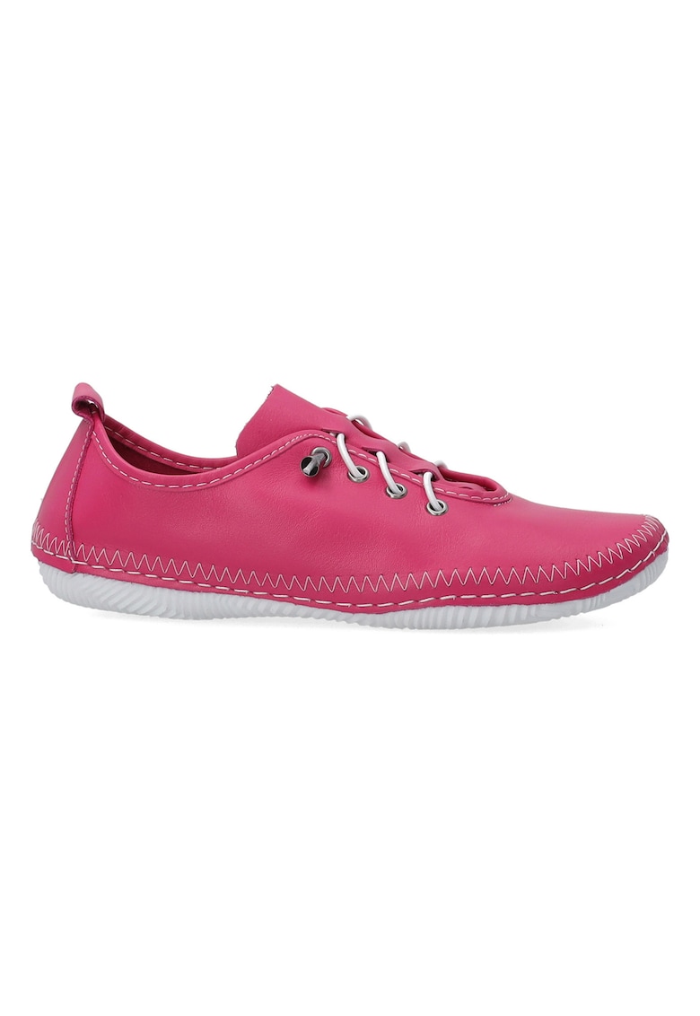 Pantofi casual din piele - cu sireturi elastice
