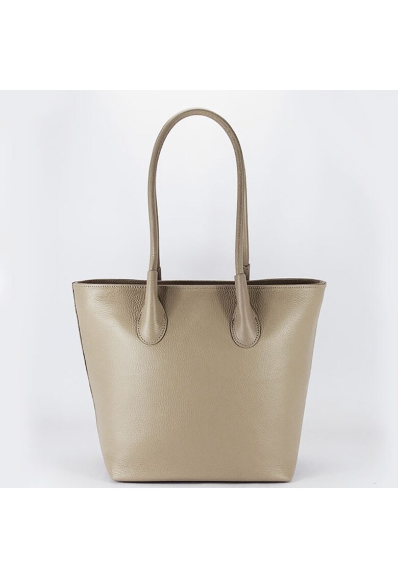 Geanta bej din piele naturala 8966 123 19222 - Bej