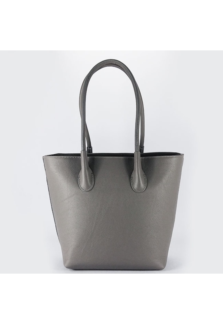 Geanta gri inchis din piele naturala 8966 123 Gridwqfwqf - Gri - 27x35x17