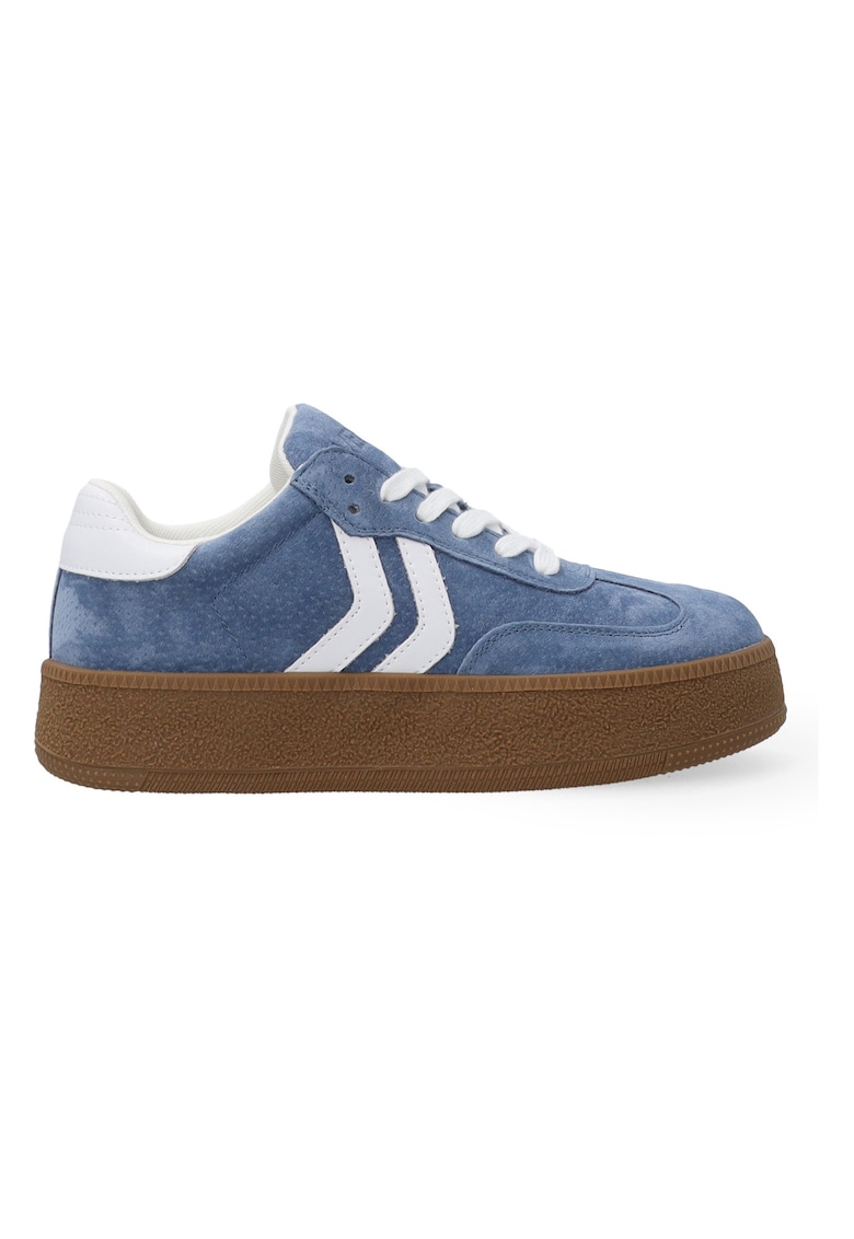 Pantofi sport flatform din piele intoarsa