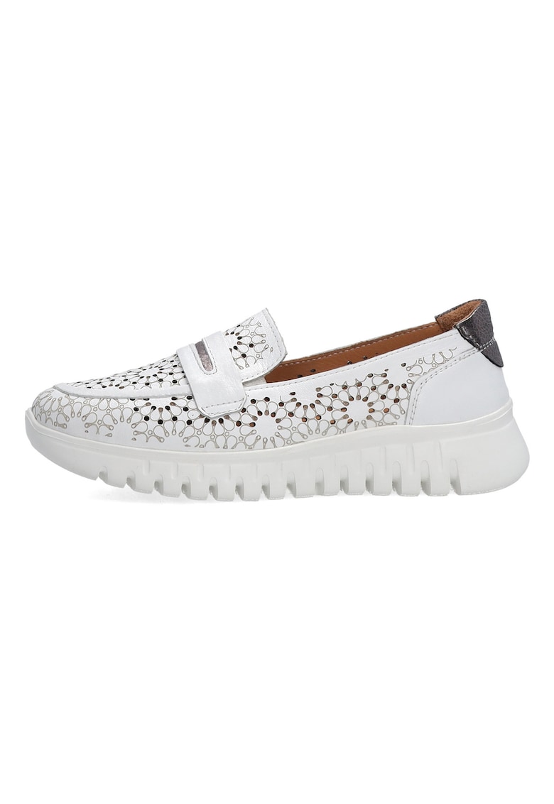 Pantofi loafer cu perforatii decorative