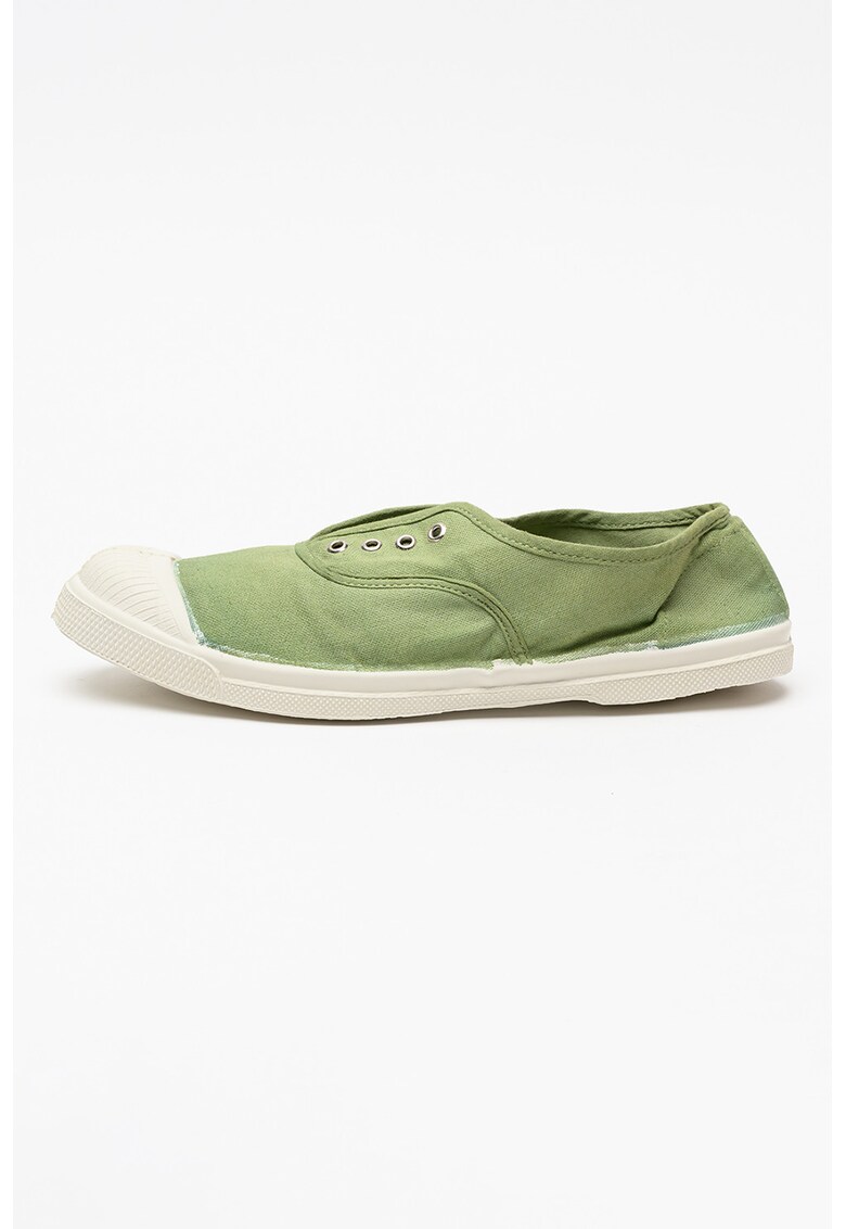 Tenisi low-cut din material textil - Verde iarba