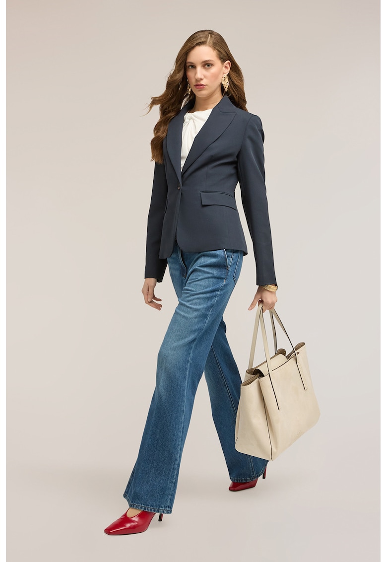 Sacou regular-fit cu nasturi - Albastru prafuit
