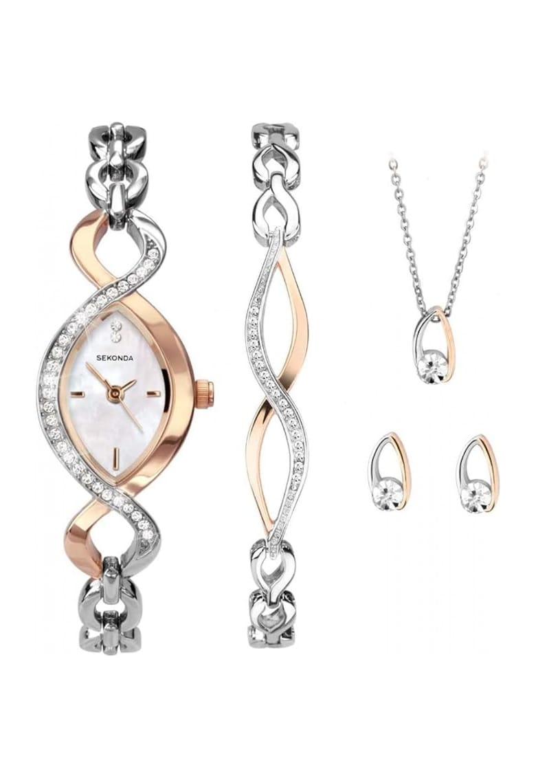 Ceas Barbati - Classic S-2807G.76 - Set cu Pandantiv - bratara si cercei