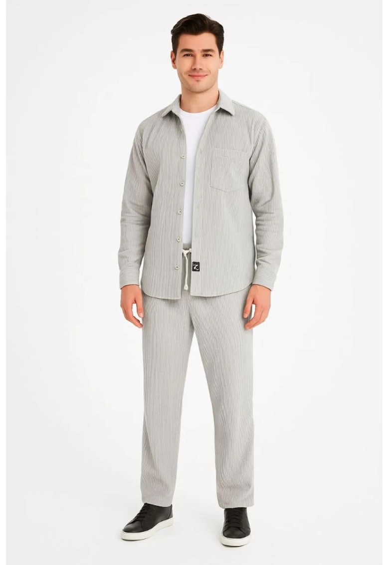 Pantaloni barbati - bumbac/poliester/elastan - gri