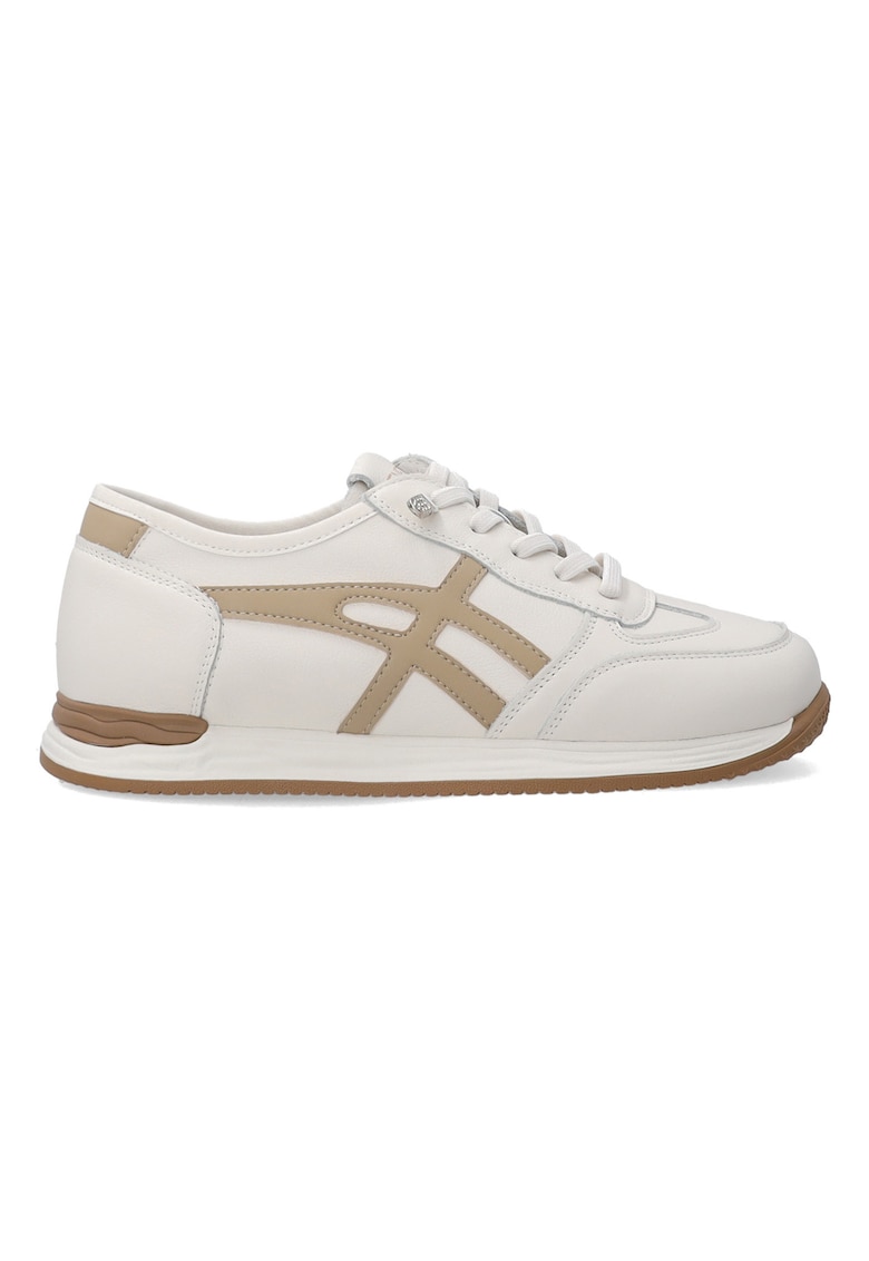 Pantofi sport din piele cu insertii contrastante