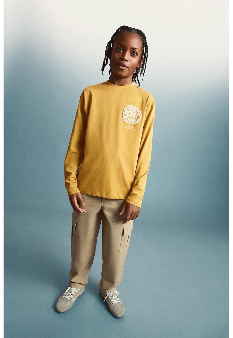 Pantaloni cargo din bumbac - Bej