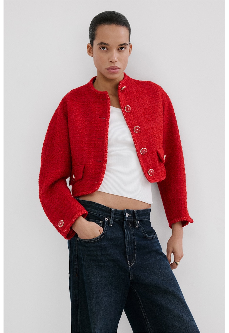Jacheta crop uni - Rosu