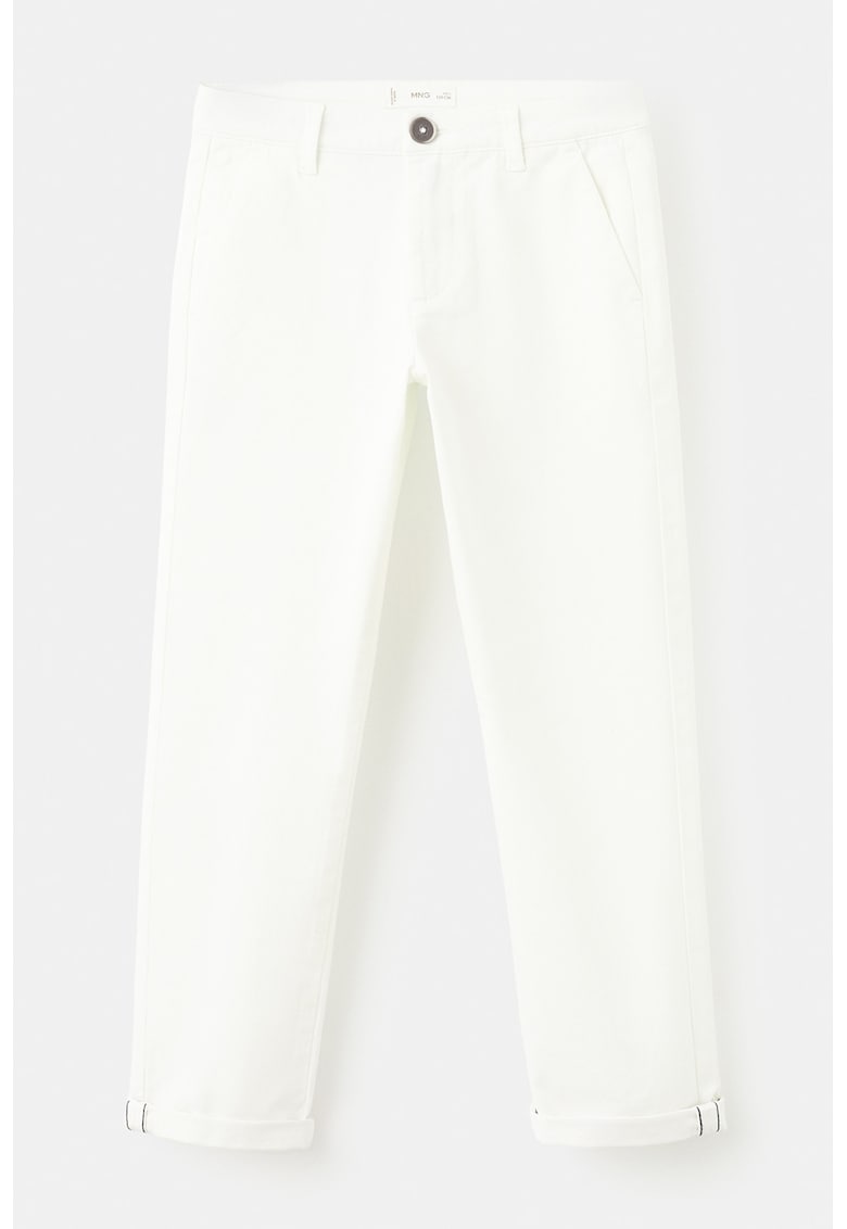 Pantaloni chino drepti - Alb