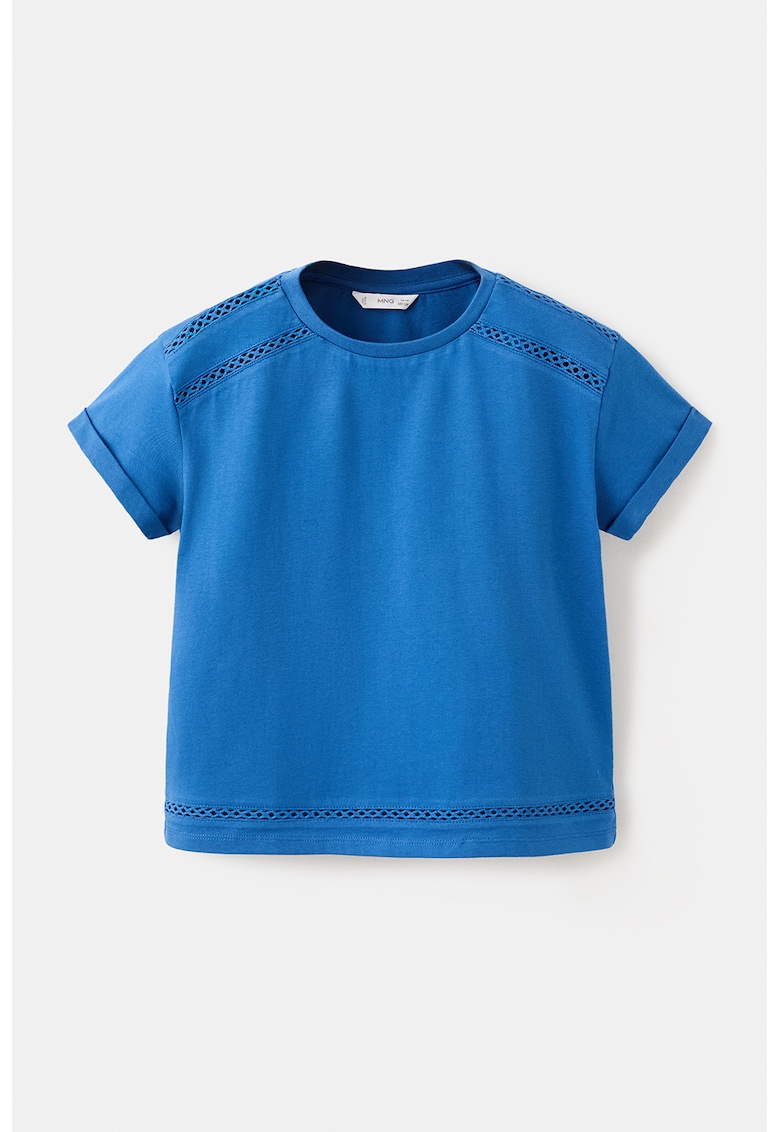 Tricou cu decolteu rotund - Albastru