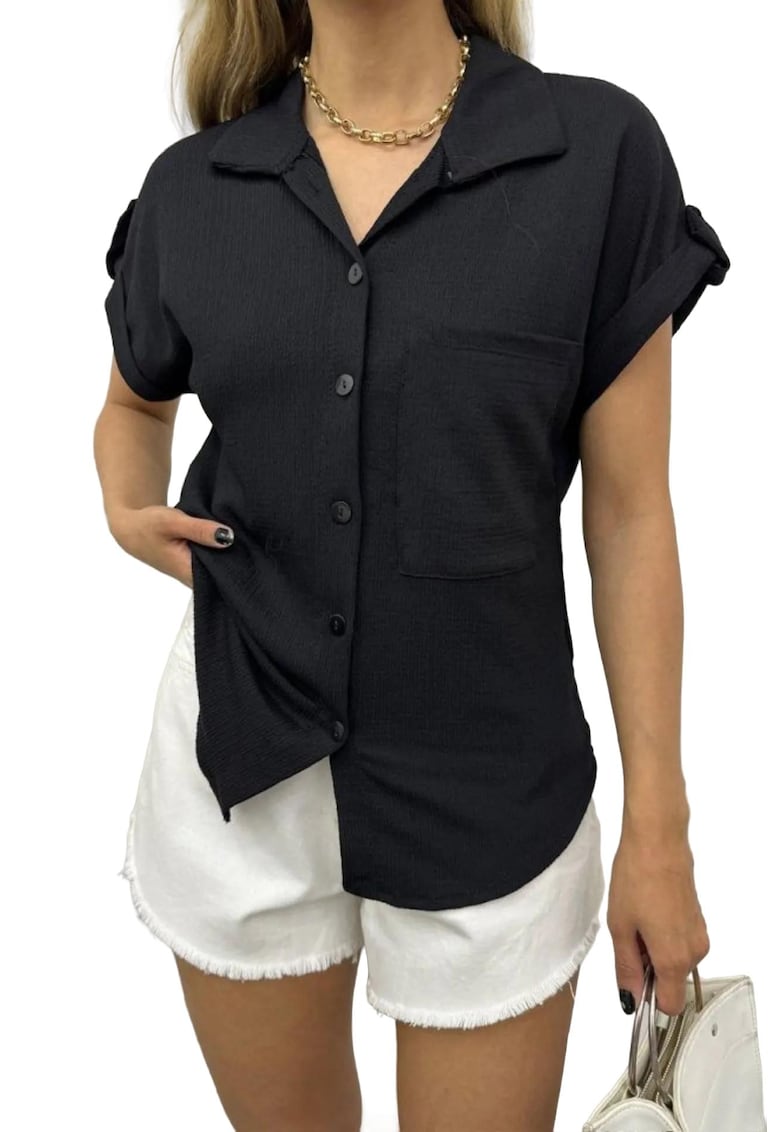 Camasa dama - textil - negru