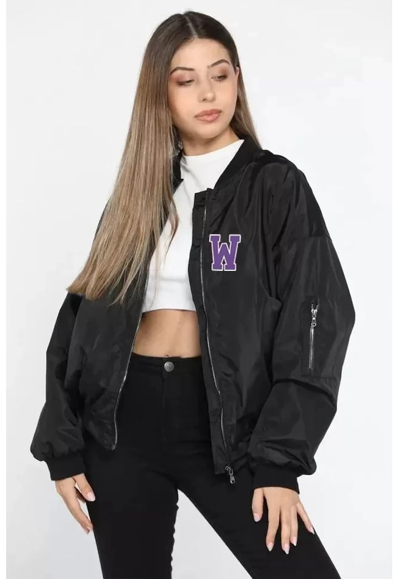 Geaca dama - bumbac/poliester/elastan - multicolor