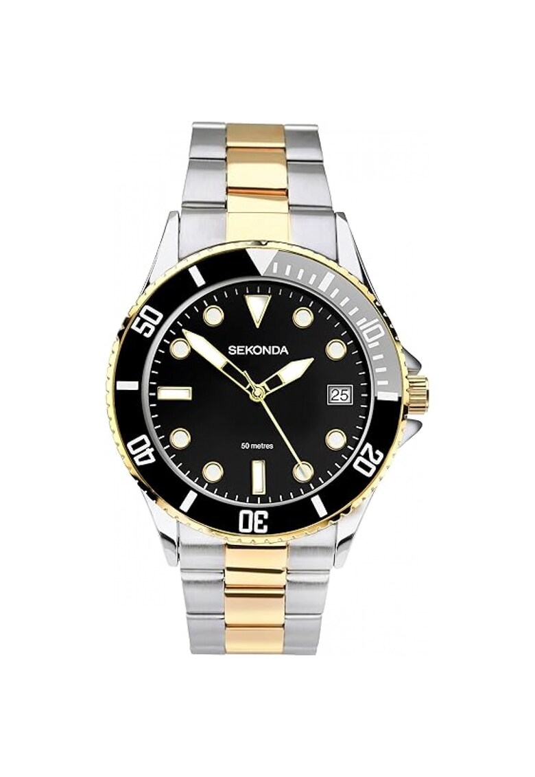 Ceas Barbati Classic S-1673.00 - quartz - 38mm - bratara inox - culoare negru