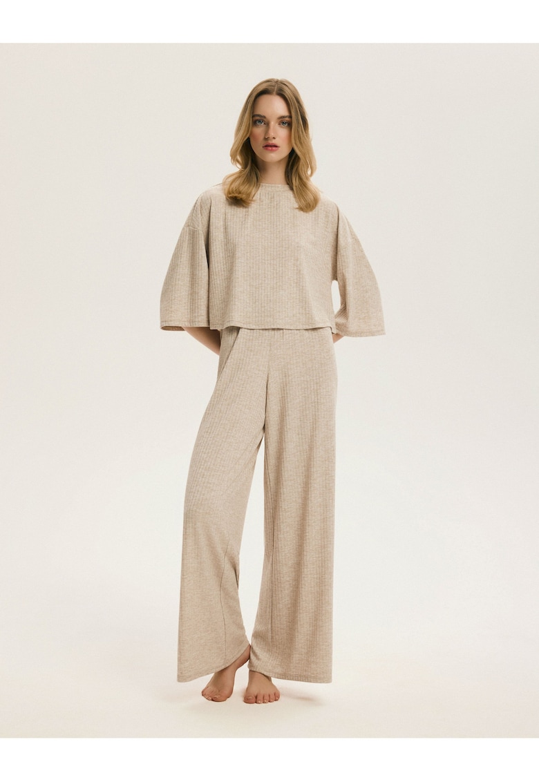 Pijama dama - Bej - Clasica - Homely - Dungi