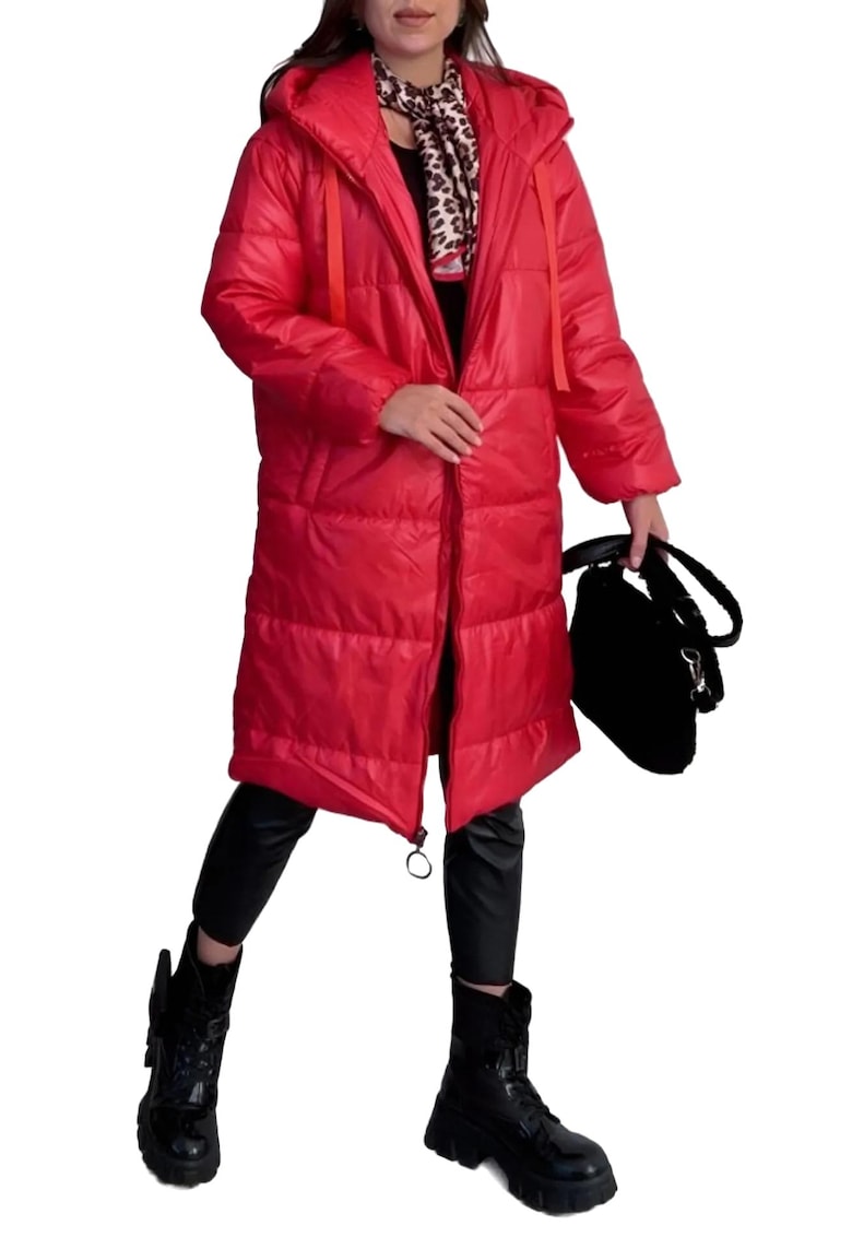Geaca dama - bumbac/poliester/elastan - rosu