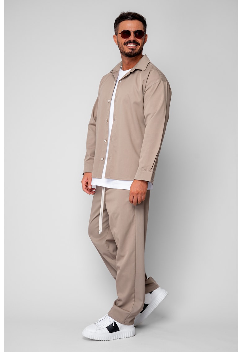 Set Camasa si pantalon lung Beige 19821 - Bej