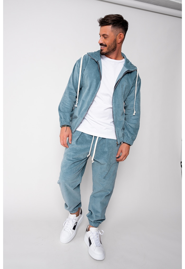 Set Jacheta cu fermoar si Pantalon Lung din reiat Storm Blue 20003 - Storm Blue