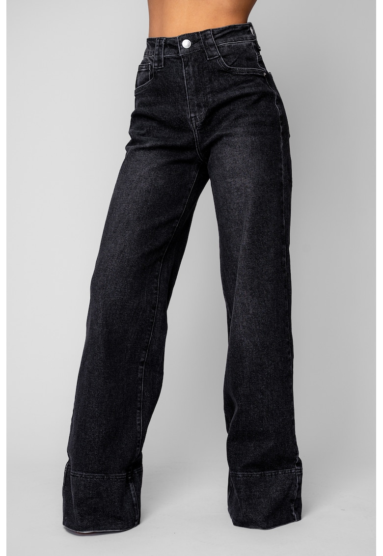Blugi elastici largi Black 20106 - Negru