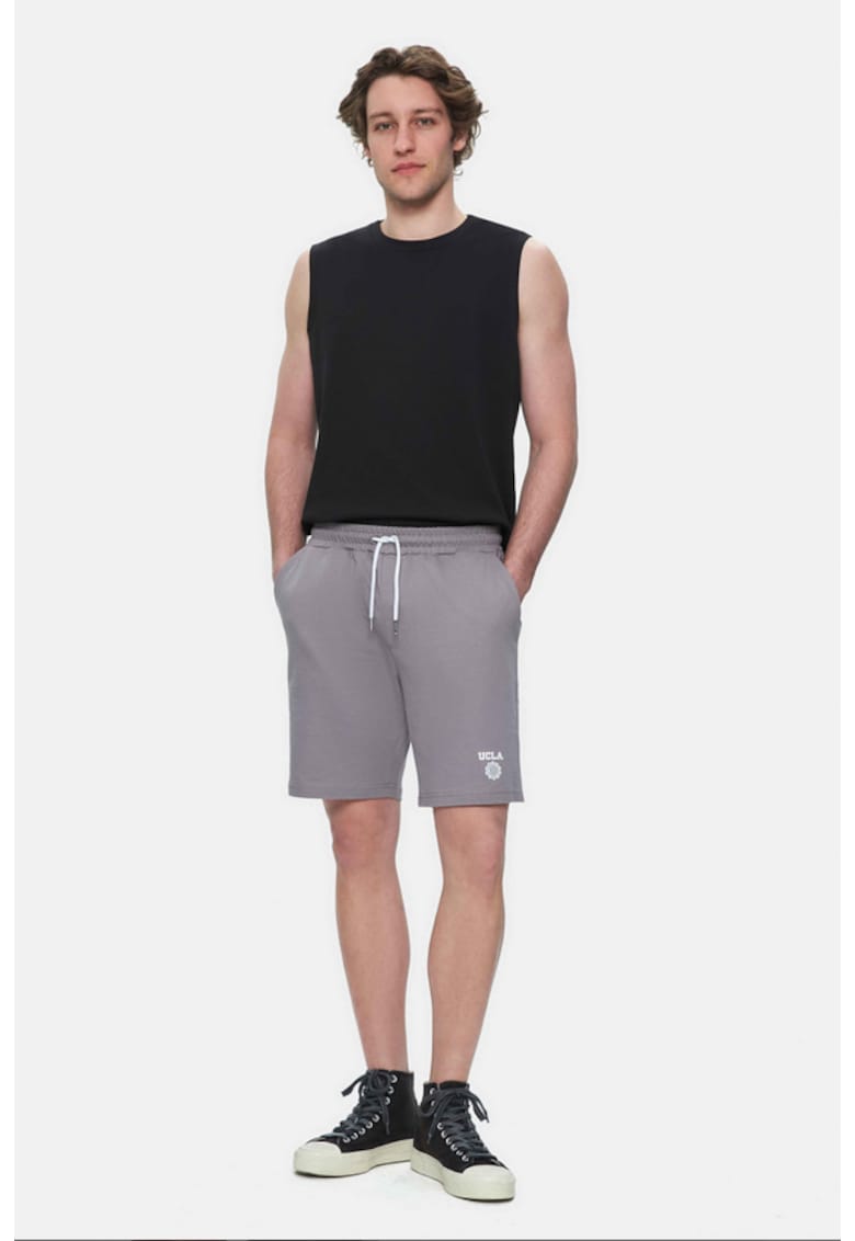 Pantaloni scurti din amestec de bumbac Fowler - Gri - Gri