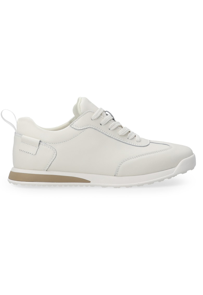 Pantofi sport din piele cu siret - Alb