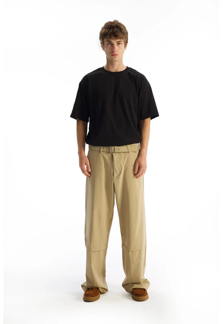 Pantaloni barbati - poliester/lycra - bej