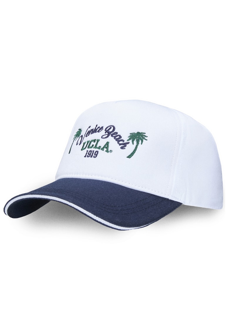 Sapca unisex cu palmieri brodati Cairo - Alb