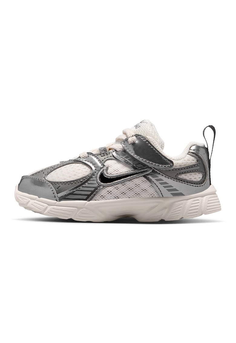 Pantofi din material textil V5 RNR cu insertii din piele ecologica - Gri/Crem