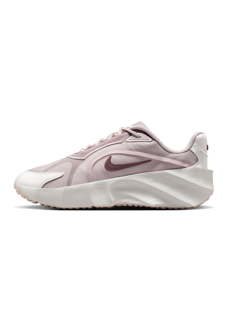 Pantofi sport Aura Edge din material textil cu insertii din piele ecologica - Roz pastel