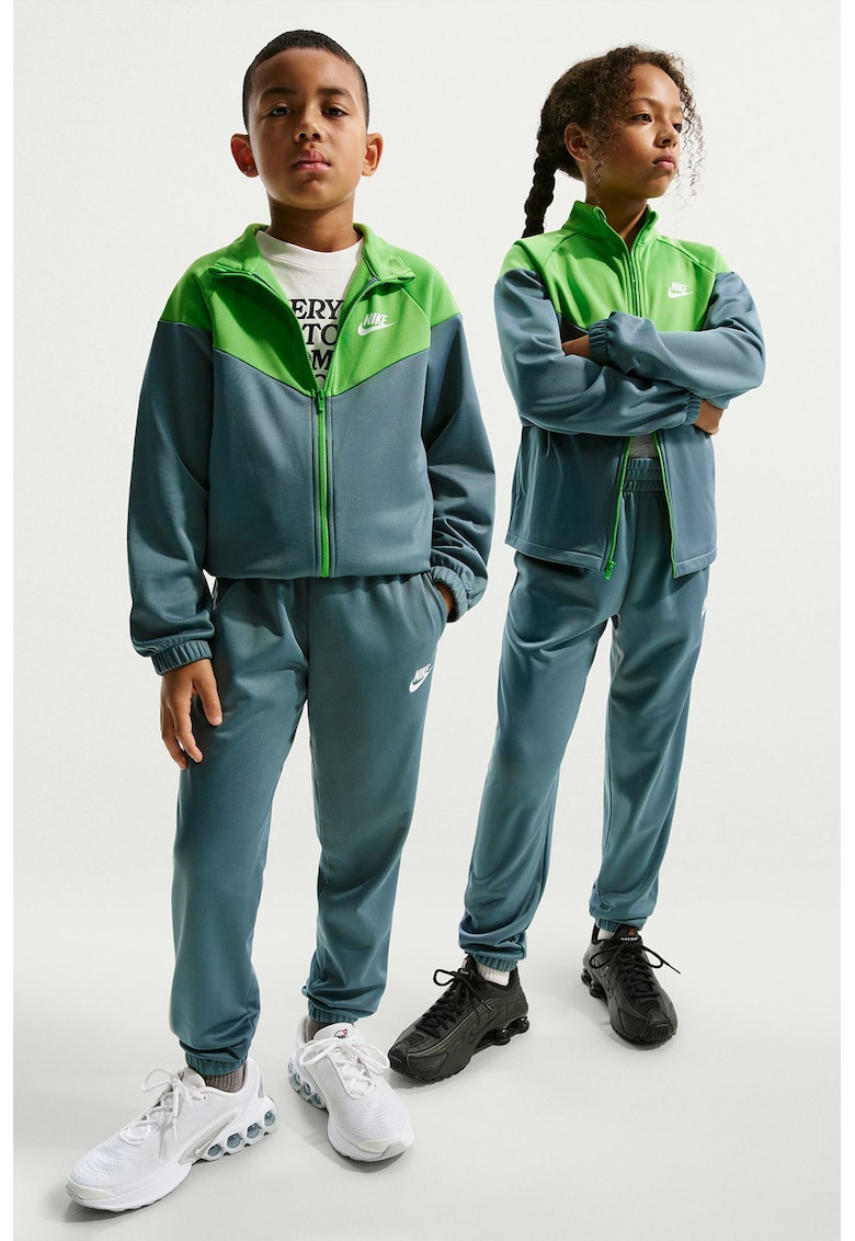 Trening cu talie elastica - Verde lime/Verde persan