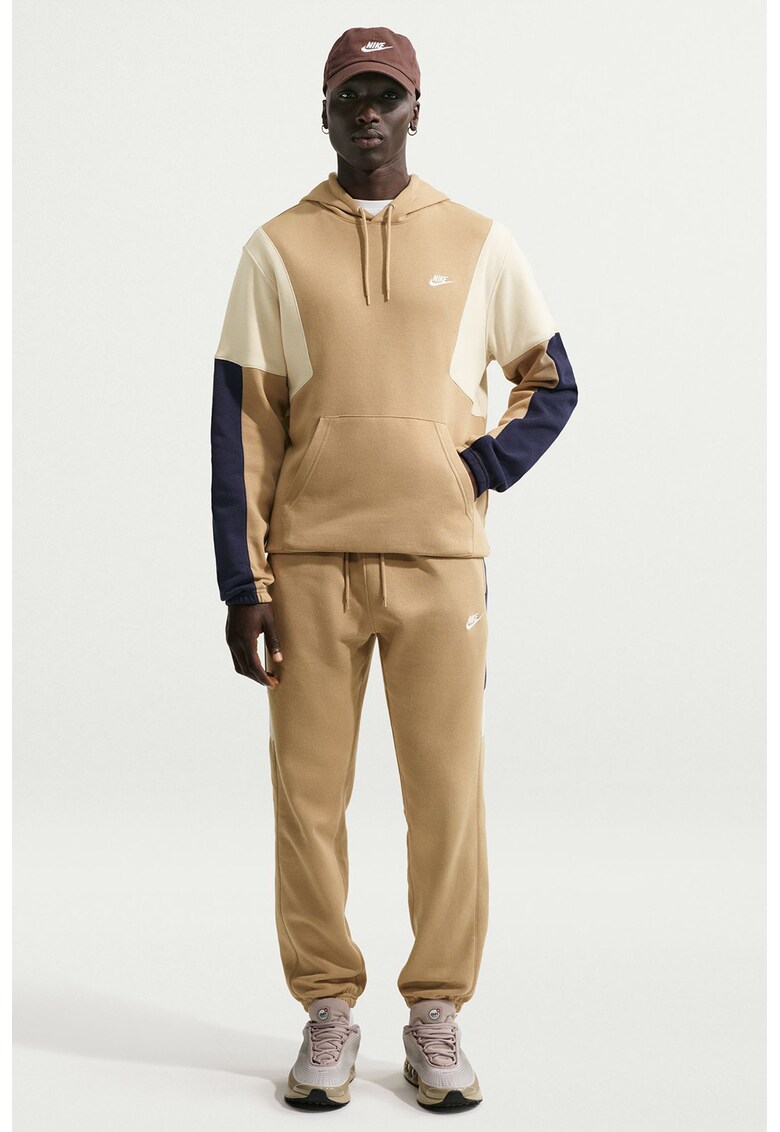 Trening din material fleece cu model colorblock Club - Alb/Bej deschis